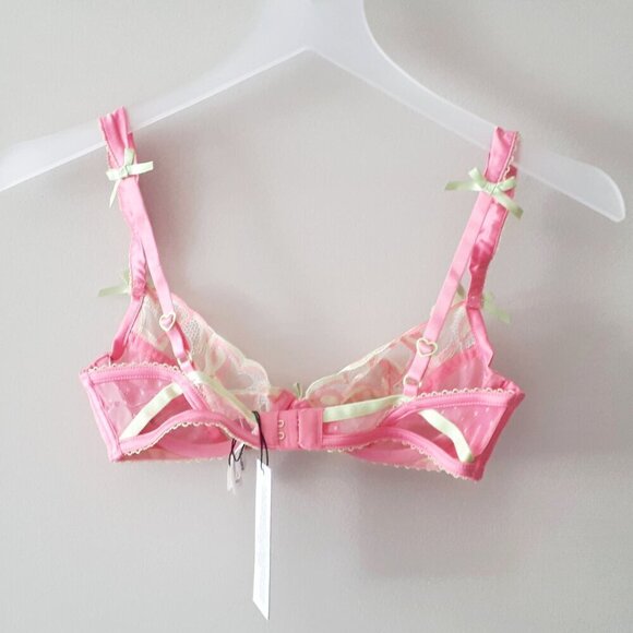 NWT For Love & Lemons x Victoria's Secret Hugging Hearts embroidery bra, XS - Picture 13 of 14